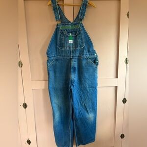 Vtg Liberty Men's Overalls 42 x 30 Distressed Work Wear Carpenter Utility Bibs
